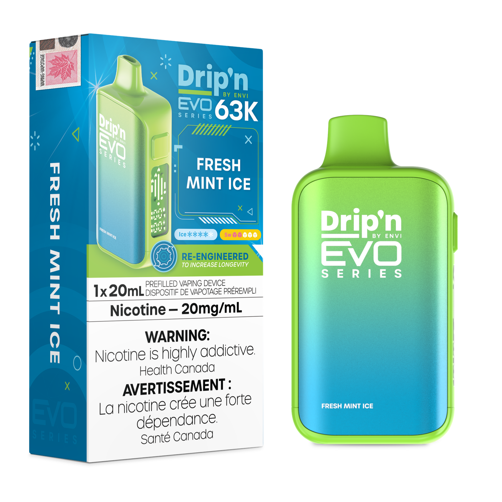 [ONT] Drip'n by Envi - Drip'n EVO63K - Rechargeable Disposable - 63k Puffs