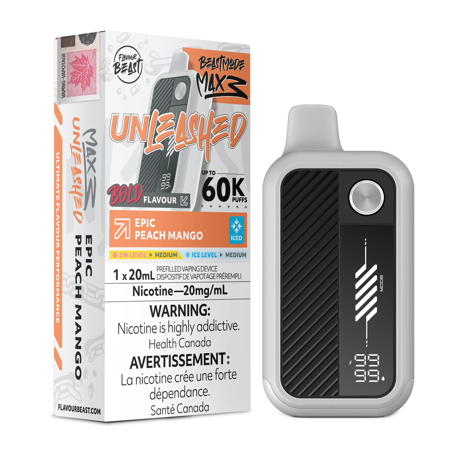 [ONT] Flavour Beast Unleashed - Beast Mode MAX 3 - Rechargeable Disposable - 60k Puffs