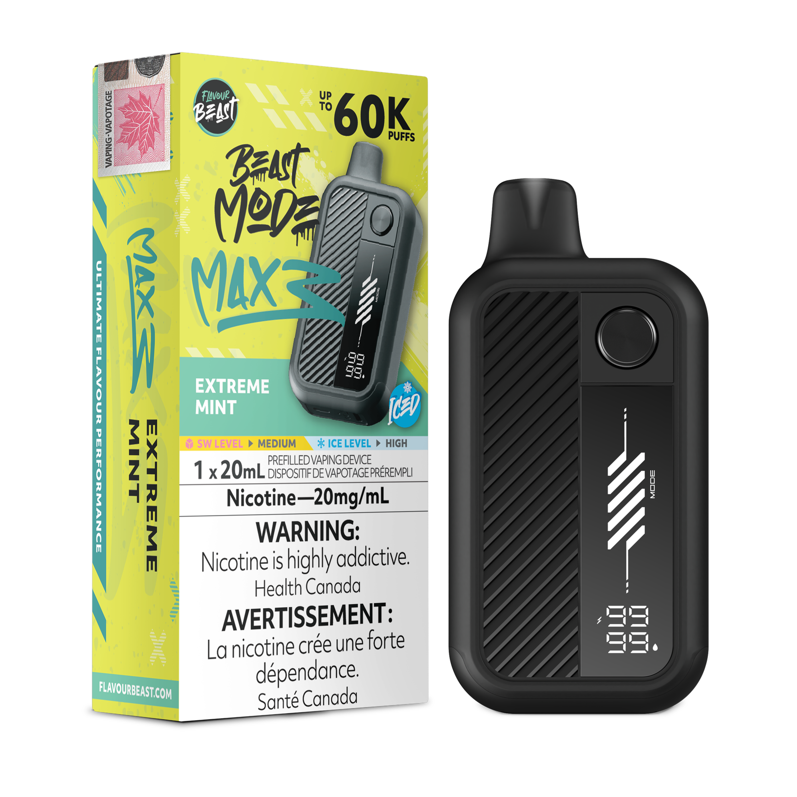 [ONT] Flavour Beast - Beast Mode MAX 3 - Rechargeable Disposable - 60k Puffs