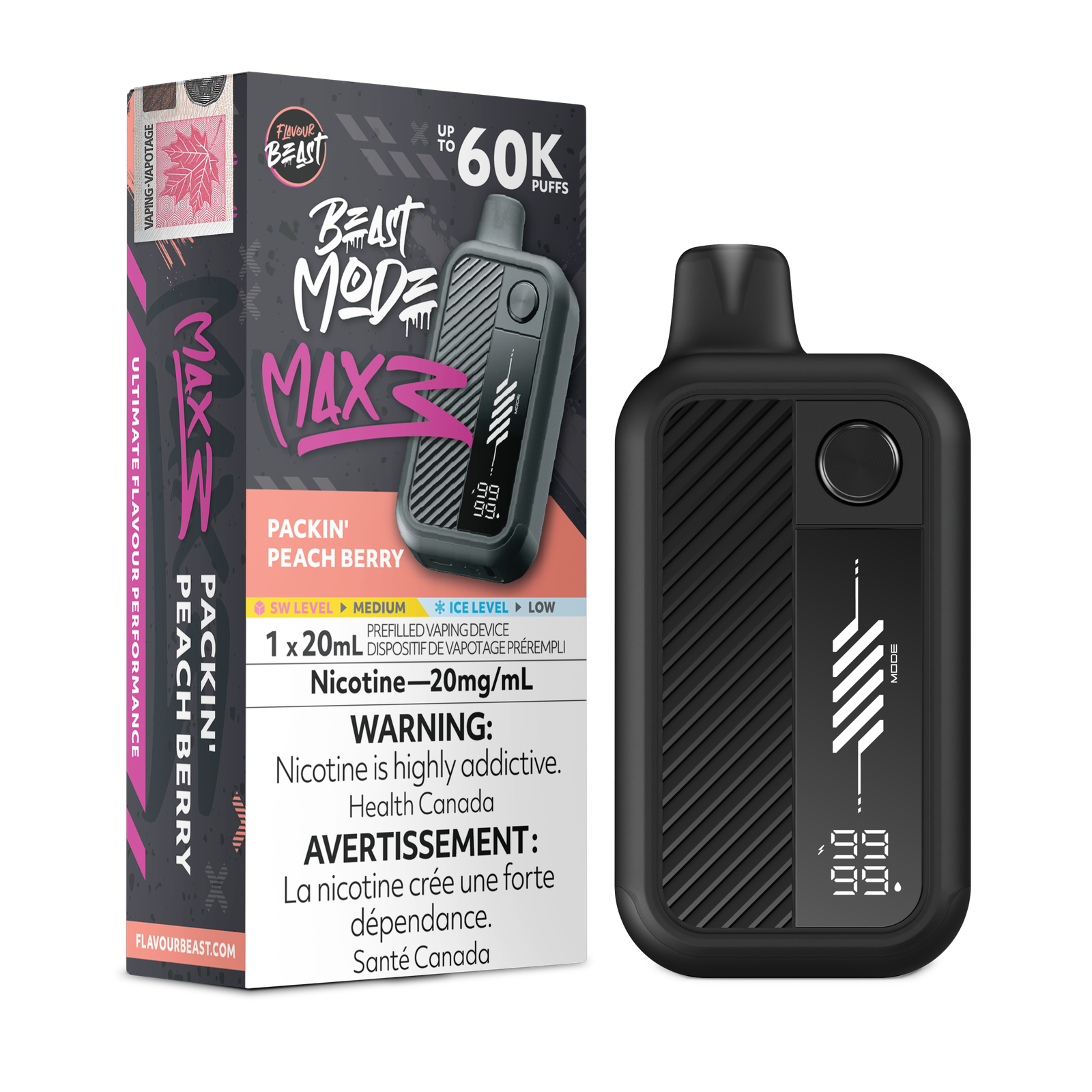 [ONT] Flavour Beast - Beast Mode MAX 3 - Rechargeable Disposable - 60k Puffs