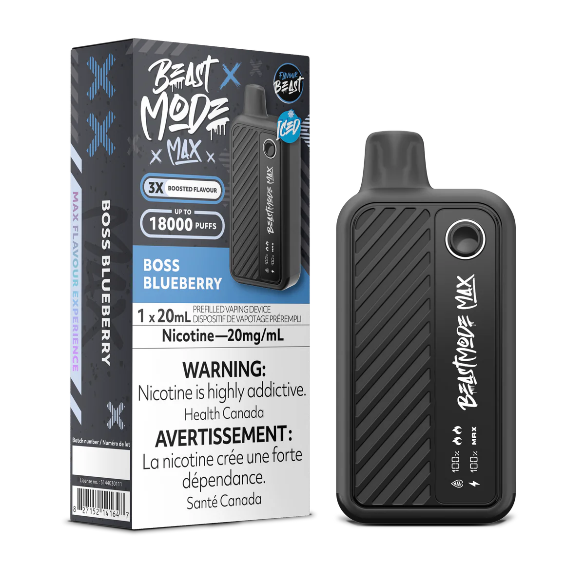 Flavour Beast - Beast Mode MAX - Rechargeable Disposable - 18000 Puffs [ONTARIO]