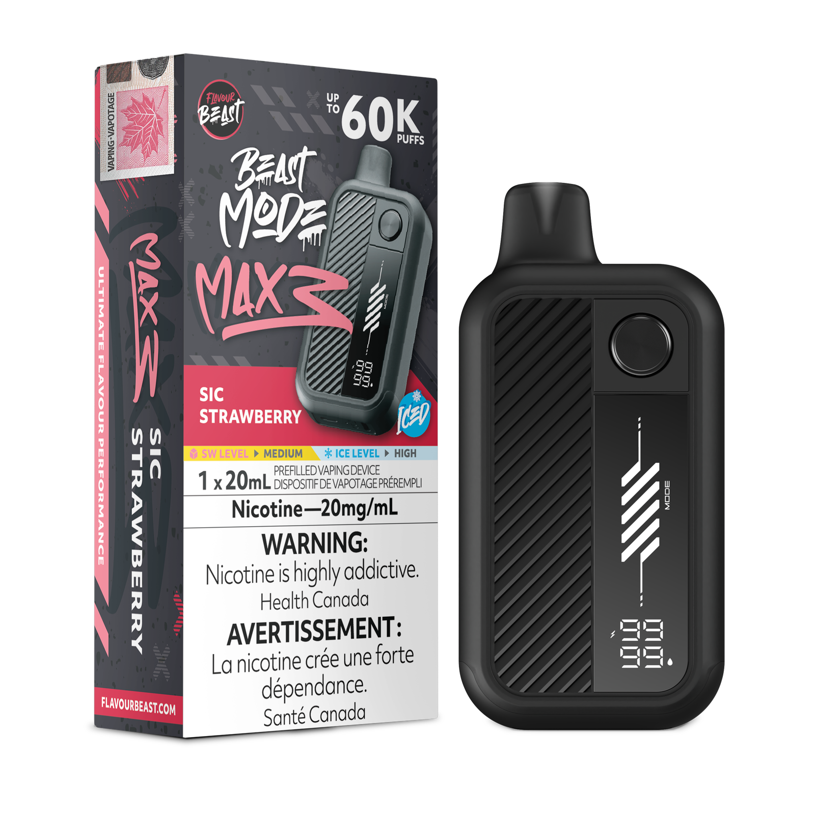 [ONT] Flavour Beast - Beast Mode MAX 3 - Rechargeable Disposable - 60k Puffs
