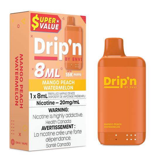 Drip'n by ENVI - Drip'n 8ml - Rechargeable Disposable - 16k Puffs [ONTARIO]
