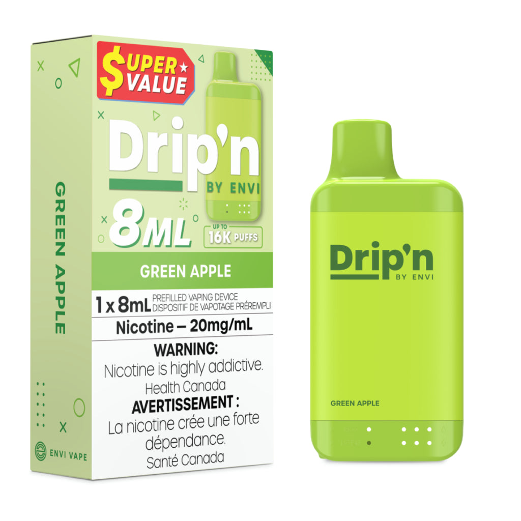 Drip'n by ENVI - Drip'n 8ml - Rechargeable Disposable - 16k Puffs [ONTARIO]