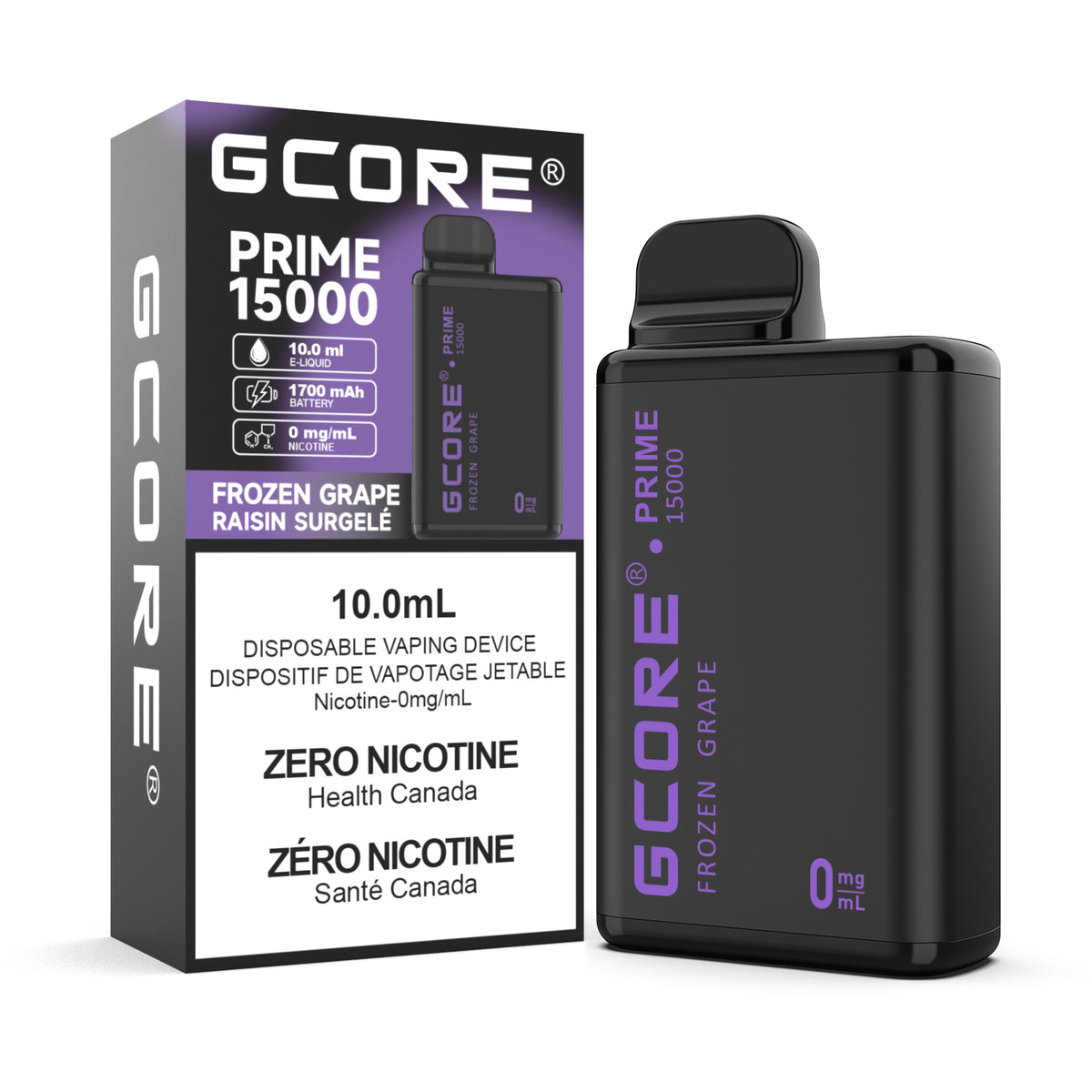 GCore Prime [ZERO NIC] - Rechargeable Disposable - 15k puffs [ONTARIO]