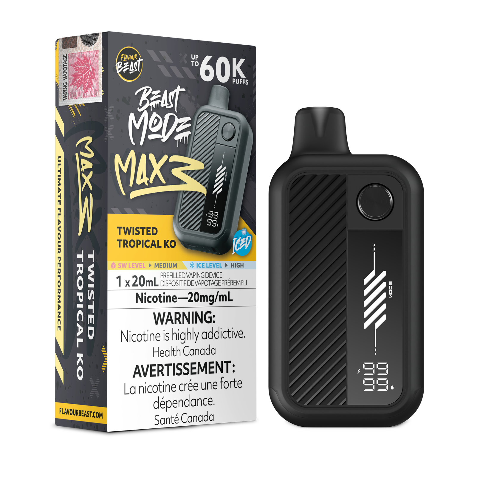 [ONT] Flavour Beast - Beast Mode MAX 3 - Rechargeable Disposable - 60k Puffs