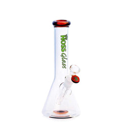 9" Hoss Glass - Mini Beaker With Colored Accents