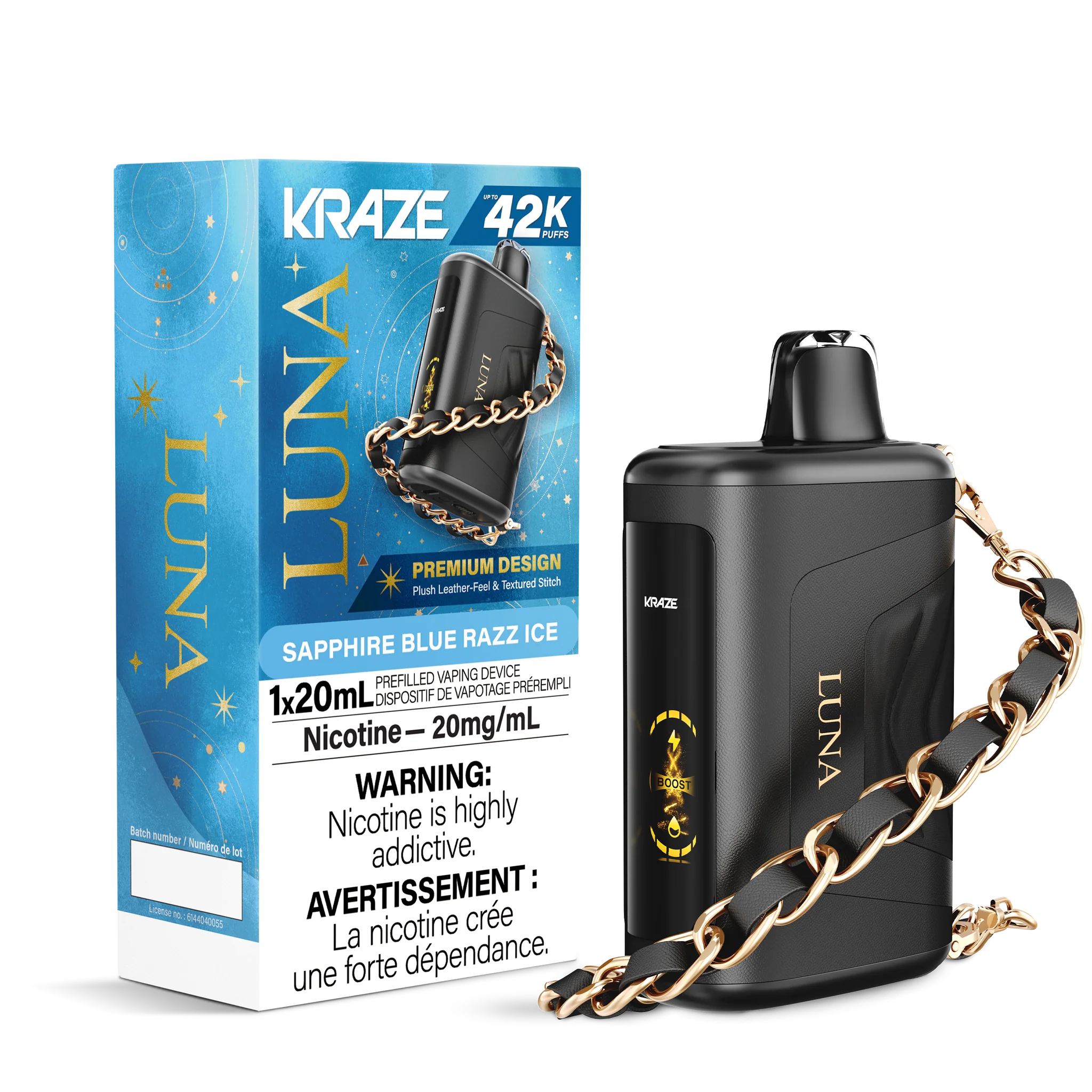 Kraze Luna - Rechargeable Disposable - 42,000 Puffs [ONTARIO]