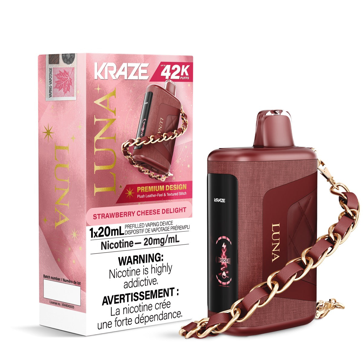 Kraze Luna - Rechargeable Disposable - 42,000 Puffs [ONTARIO]