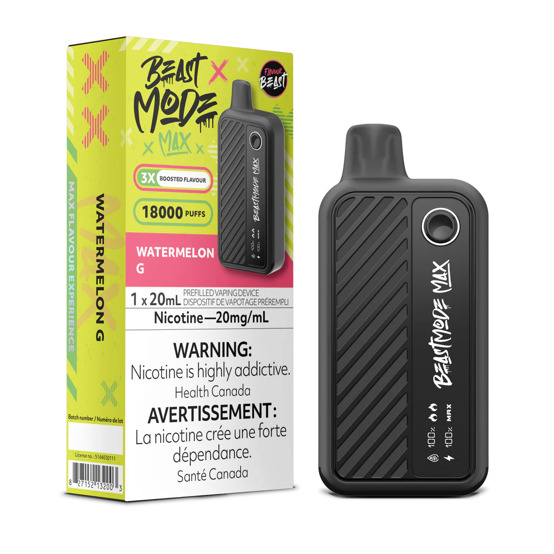 Flavour Beast - Beast Mode MAX - Rechargeable Disposable - 18000 Puffs [ONTARIO]