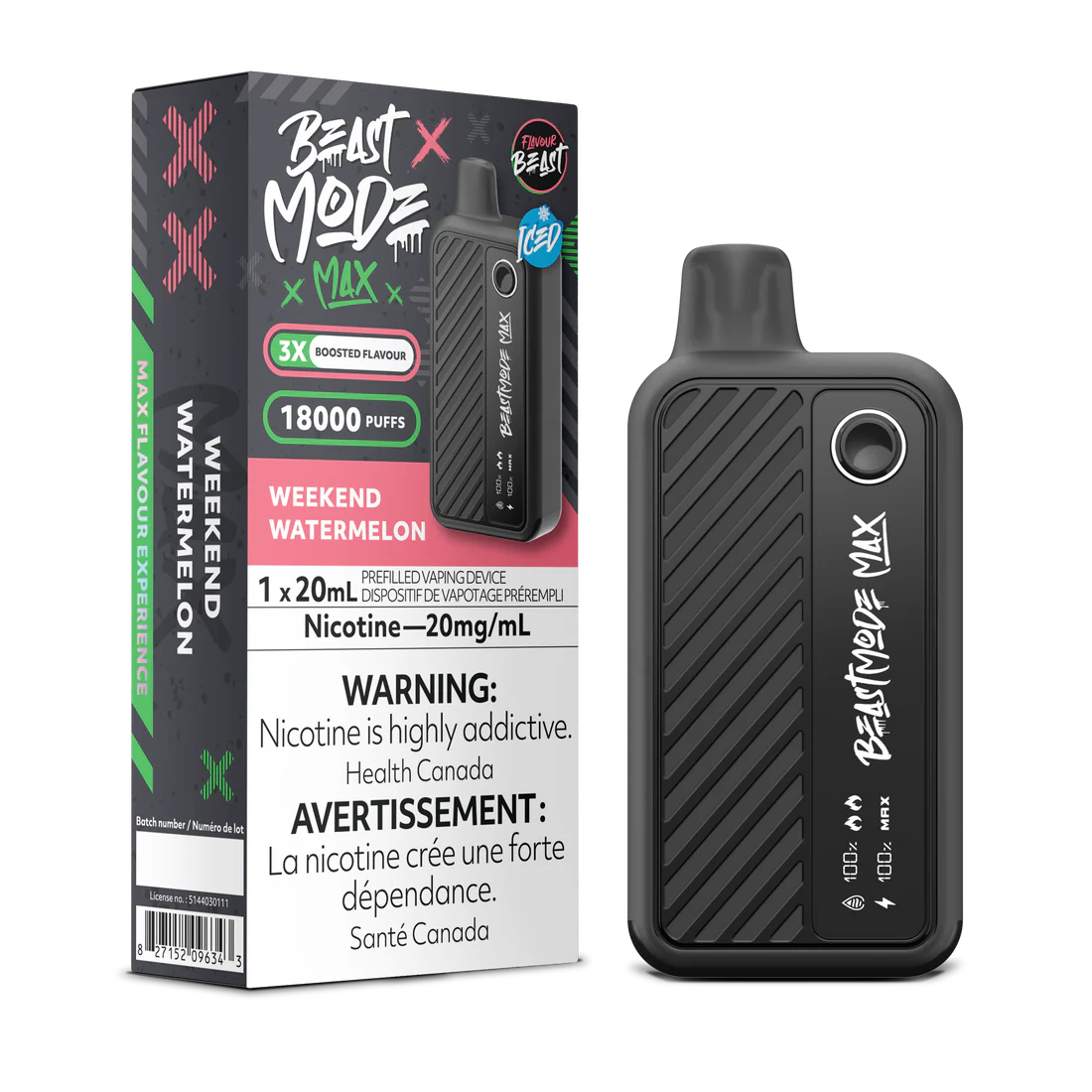 Flavour Beast - Beast Mode MAX - Rechargeable Disposable - 18000 Puffs [ONTARIO]