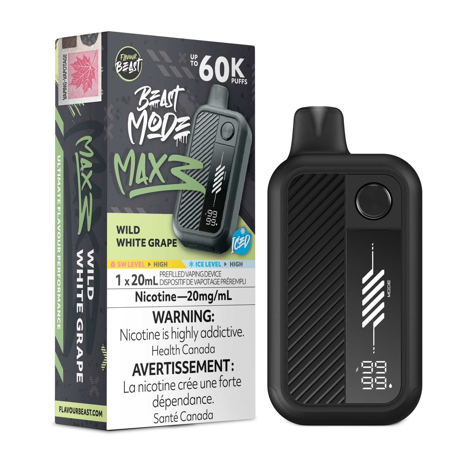 [ONT] Flavour Beast - Beast Mode MAX 3 - Rechargeable Disposable - 60k Puffs