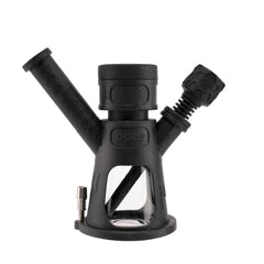 Ooze Hyborg Silicone Glass 4-In-1 Hybrid Water Pipe And Dab Straw - Shimmer Black
