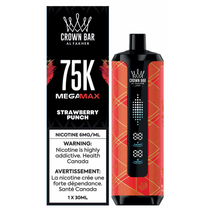 [ONT] Al Fakher - Crown Bar MegaMAX - Rechargeable Disposable - 75k Puffs
