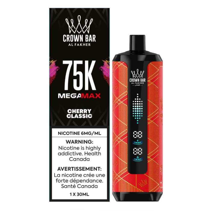 [ONT] Al Fakher - Crown Bar MegaMAX - Rechargeable Disposable - 75k Puffs