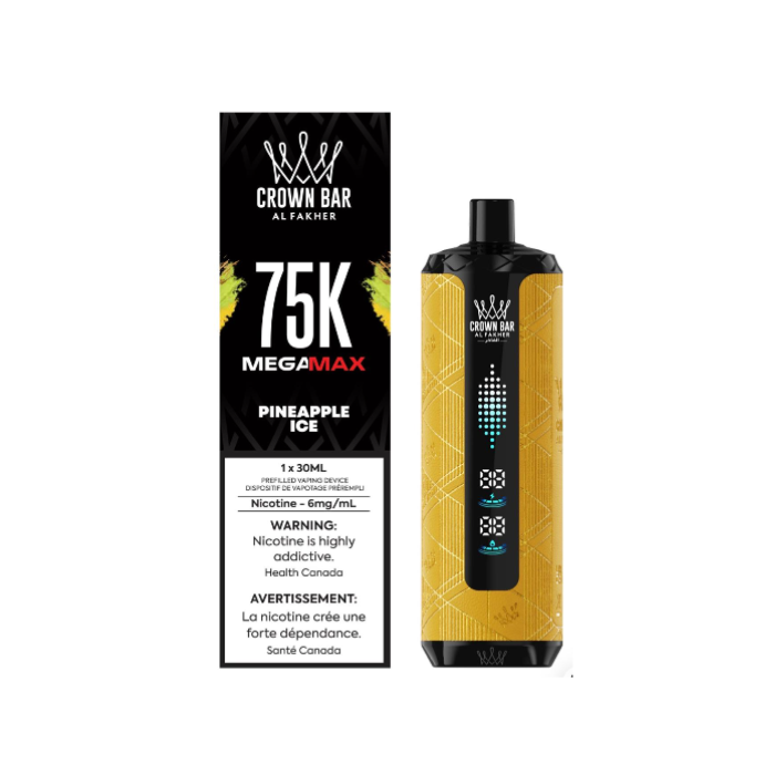 [ONT] Al Fakher - Crown Bar MegaMAX - Rechargeable Disposable - 75k Puffs