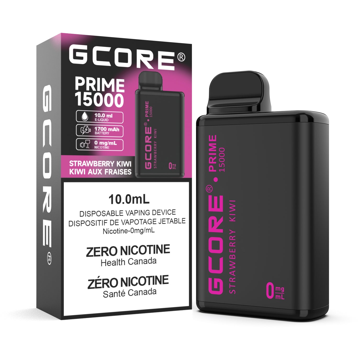 GCore Prime [ZERO NIC] - Rechargeable Disposable - 15k puffs [ONTARIO]
