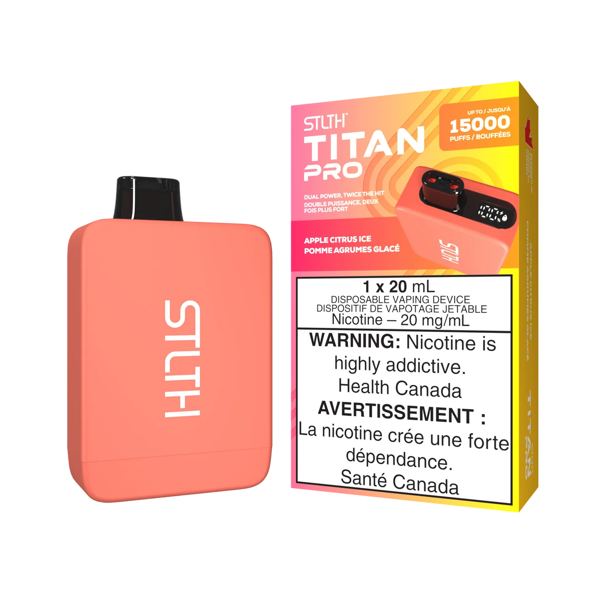 STLTH TITAN PRO - Rechargeable Disposable - 15k Puffs [ONTARIO]