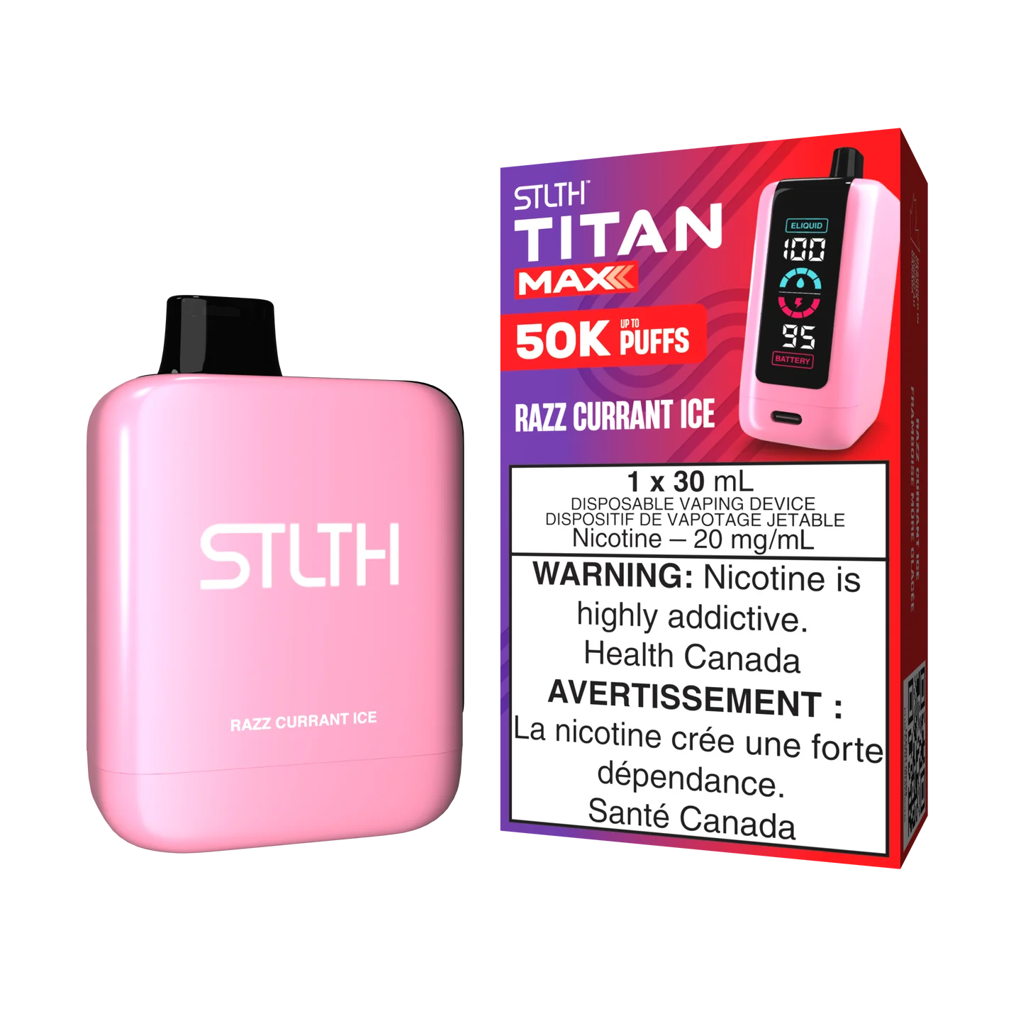 STLTH TITAN MAX - Rechargeable Disposable - 50,000 Puffs [ONTARIO]