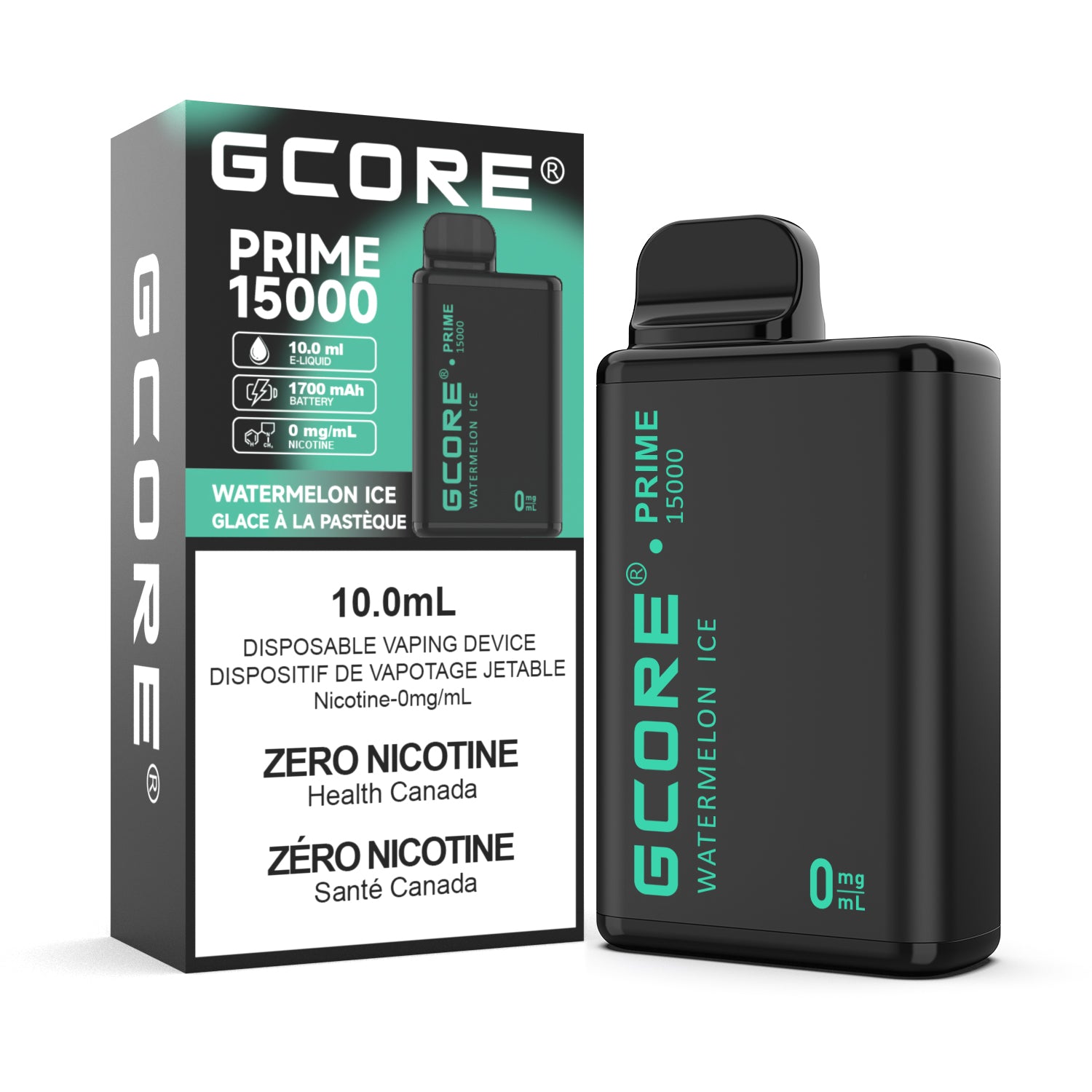 GCore Prime [ZERO NIC] - Rechargeable Disposable - 15k puffs [ONTARIO]