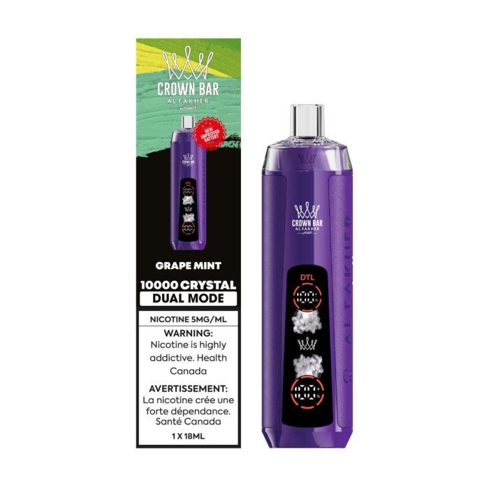 [BARC] Al Fakher - Crown Bar Crystal - Rechargeable Disposable - 10k Puffs