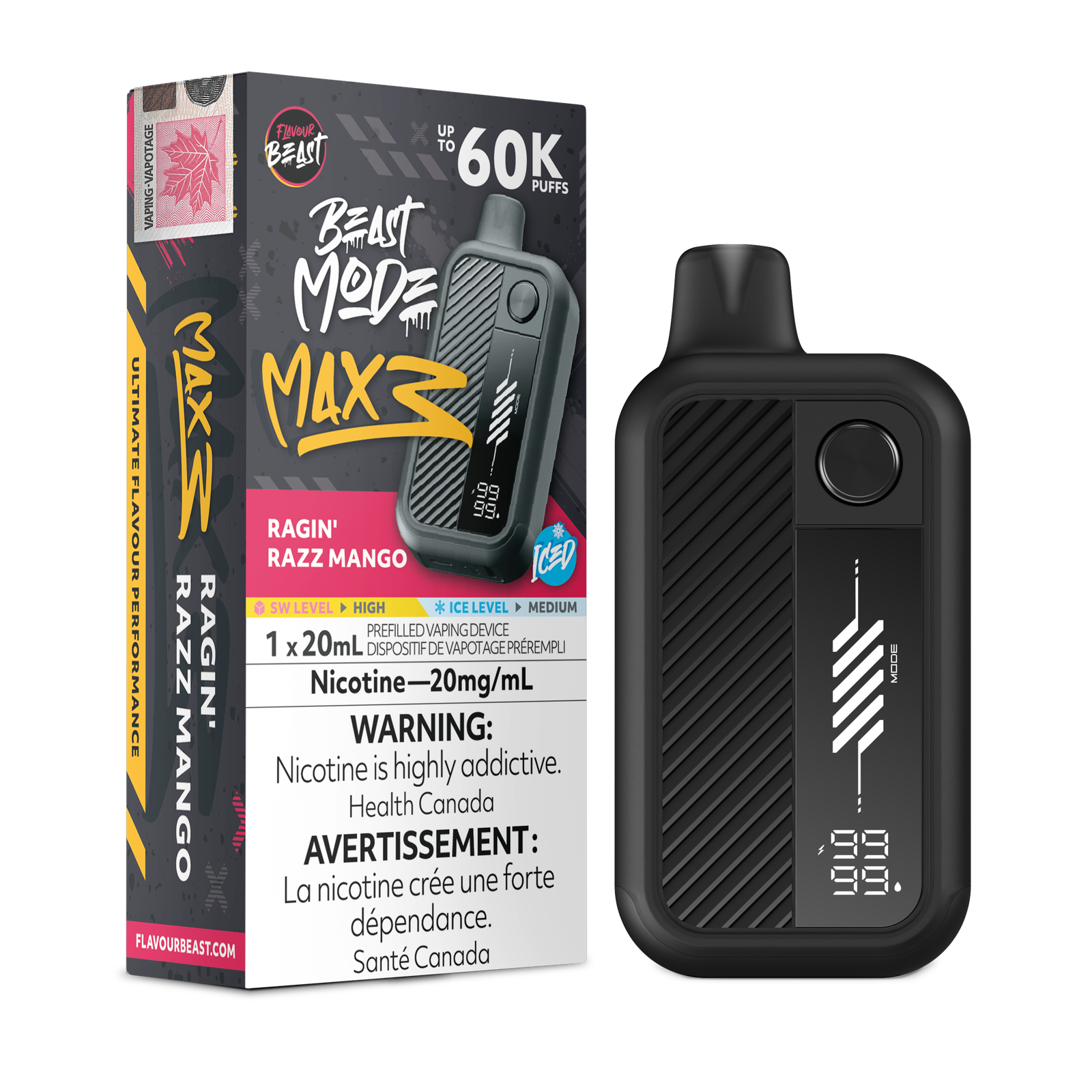 [ONT] Flavour Beast - Beast Mode MAX 3 - Rechargeable Disposable - 60k Puffs