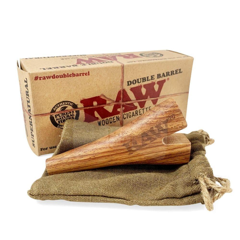 RAW - Double Barrel Wooden Cigarette Holder